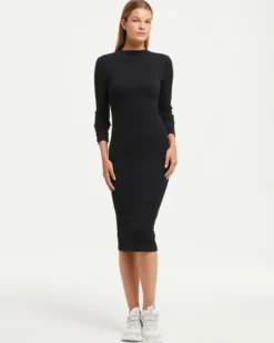 Abito midi manica lunga seamless