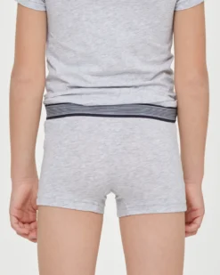 Boxer bimbo in cotone organico con elastico a righe