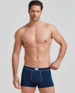Boxer cotone con dettagli a contrasto