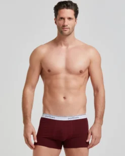 Boxer cotone con elastico a vista logato