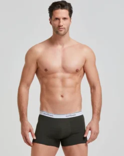 Boxer cotone con elastico a vista logato