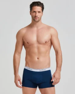 Boxer cotone con elastico a vista logato