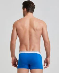Boxer cotone tinta unita con elastico rigato