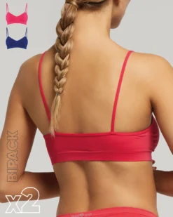 Brassiere seamless con spalline sottili X2