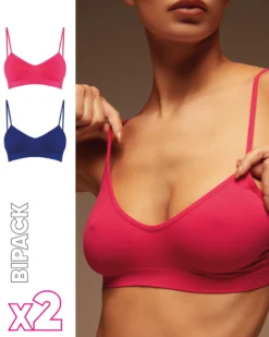 Brassiere seamless con spalline sottili X2