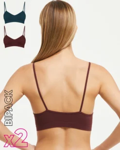 Brassiere seamless con spalline sottili X2