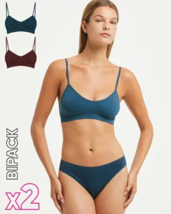 Brassiere seamless con spalline sottili X2