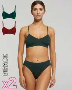 Brassiere seamless con spalline sottili X2