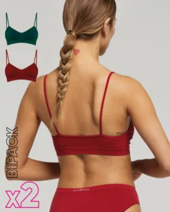 Brassiere seamless con spalline sottili X2