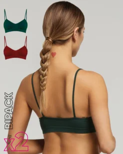 Brassiere seamless con spalline sottili X2