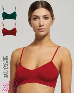 Brassiere seamless con spalline sottili X2