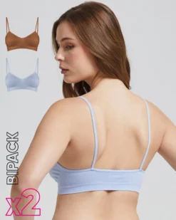 Brassiere seamless con spalline sottili X2