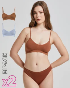 Brassiere seamless con spalline sottili X2