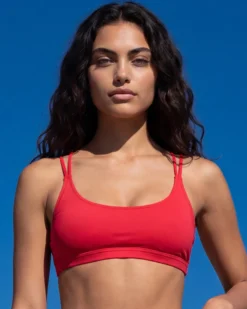 Brassiere tinta unita con dorso incrociato