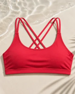 Brassiere tinta unita con dorso incrociato