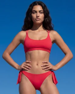 Brassiere tinta unita con dorso incrociato