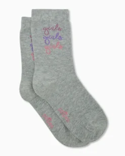Calza bimba Tilde con scritta jacquard