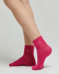 Calza cotone Anastasia con disegno stella jacquard