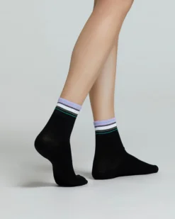 CALZA COTONE STERLIZIA FANTASIA A RIGHE MULTICOLOR