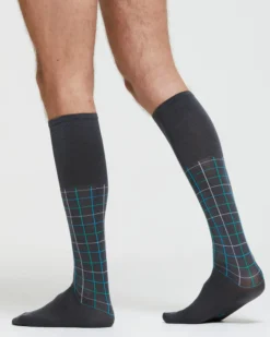 CALZA LUNGA COTONE MARCO FANTASIA QUADRETTATA