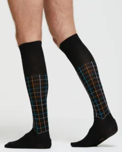 CALZA LUNGA COTONE MARCO FANTASIA QUADRETTATA