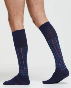 CALZA LUNGA COTONE MARCO FANTASIA QUADRETTATA