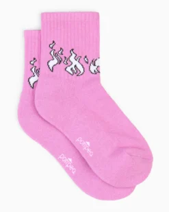 Calza Margot con motivi piazzati jacquard