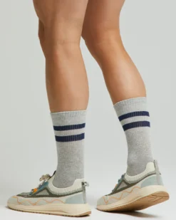 Calza tennis Argo cotone con righe a contrasto