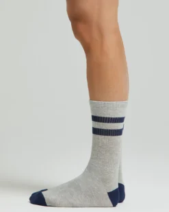 Calza tennis Argo cotone con righe a contrasto
