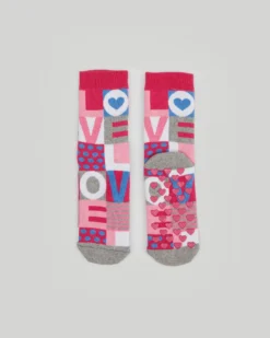 Calzino corto antiscivolo bimba Love