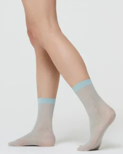 CALZINO VELATO NATALIE CON MICRO MOTIVI ROMBI