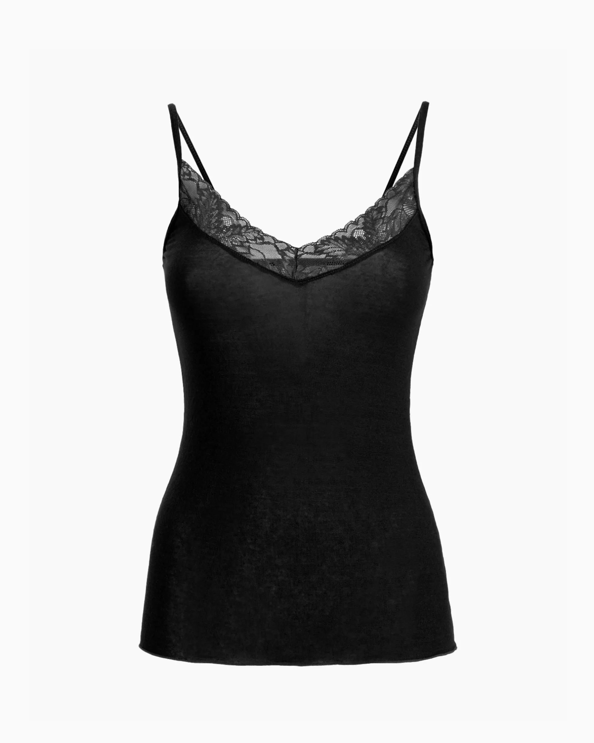 Canotta pizzo in modal cashmere