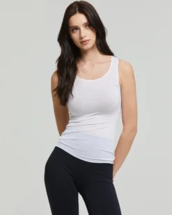 Canotta scollo tondo in modal cashmere