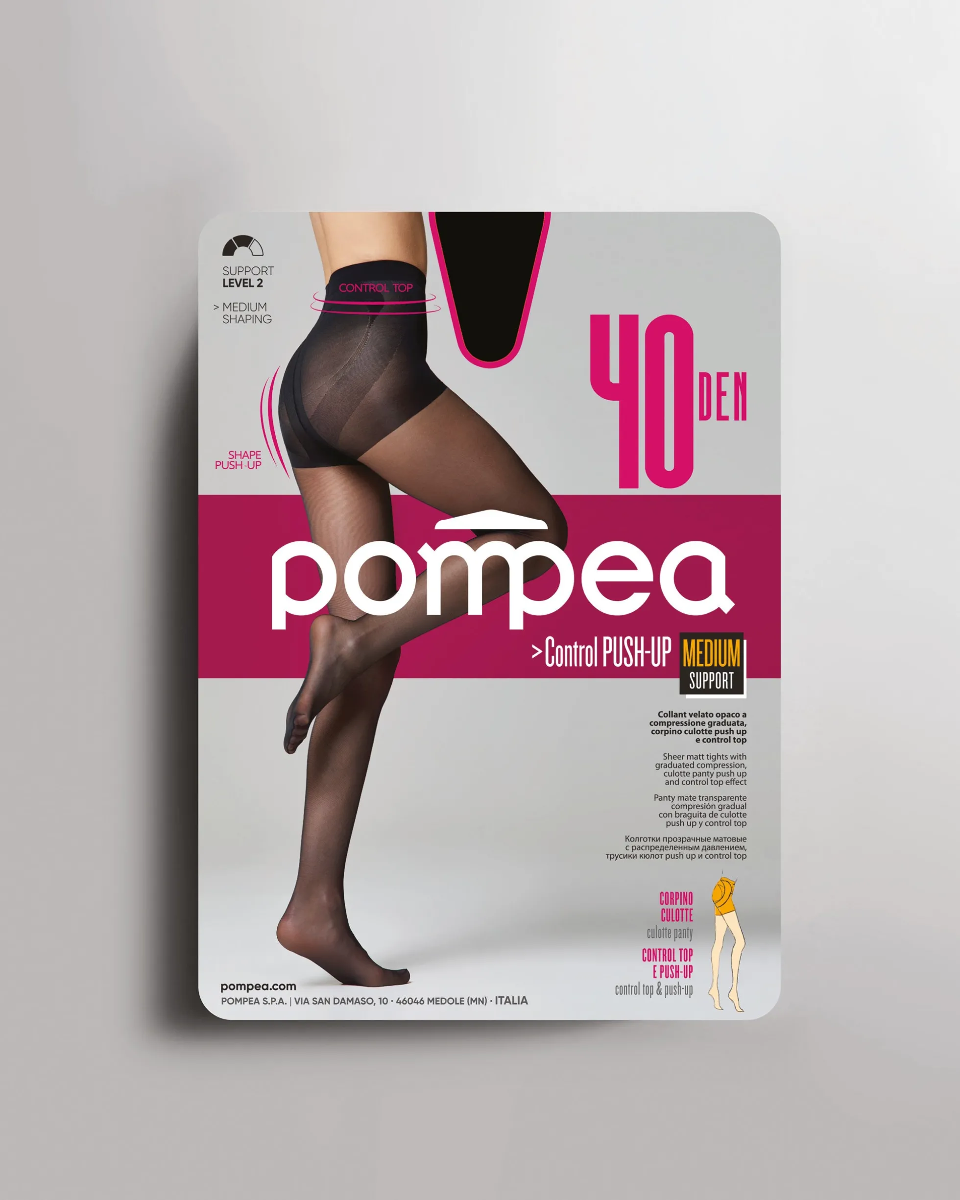 Collant control push-up 40 denari