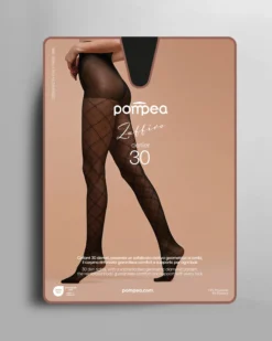 Collant Zaffiro 30 denari con motivo geometrico rombi