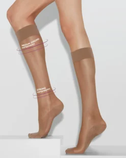 Gambaletto 140 denari contenitivo con compressione graduata forte