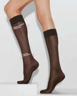 Gambaletto 140 denari contenitivo con compressione graduata forte