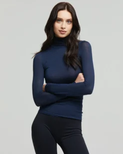 MAGLIA COLLO ALTO IN MODAL CASHMERE