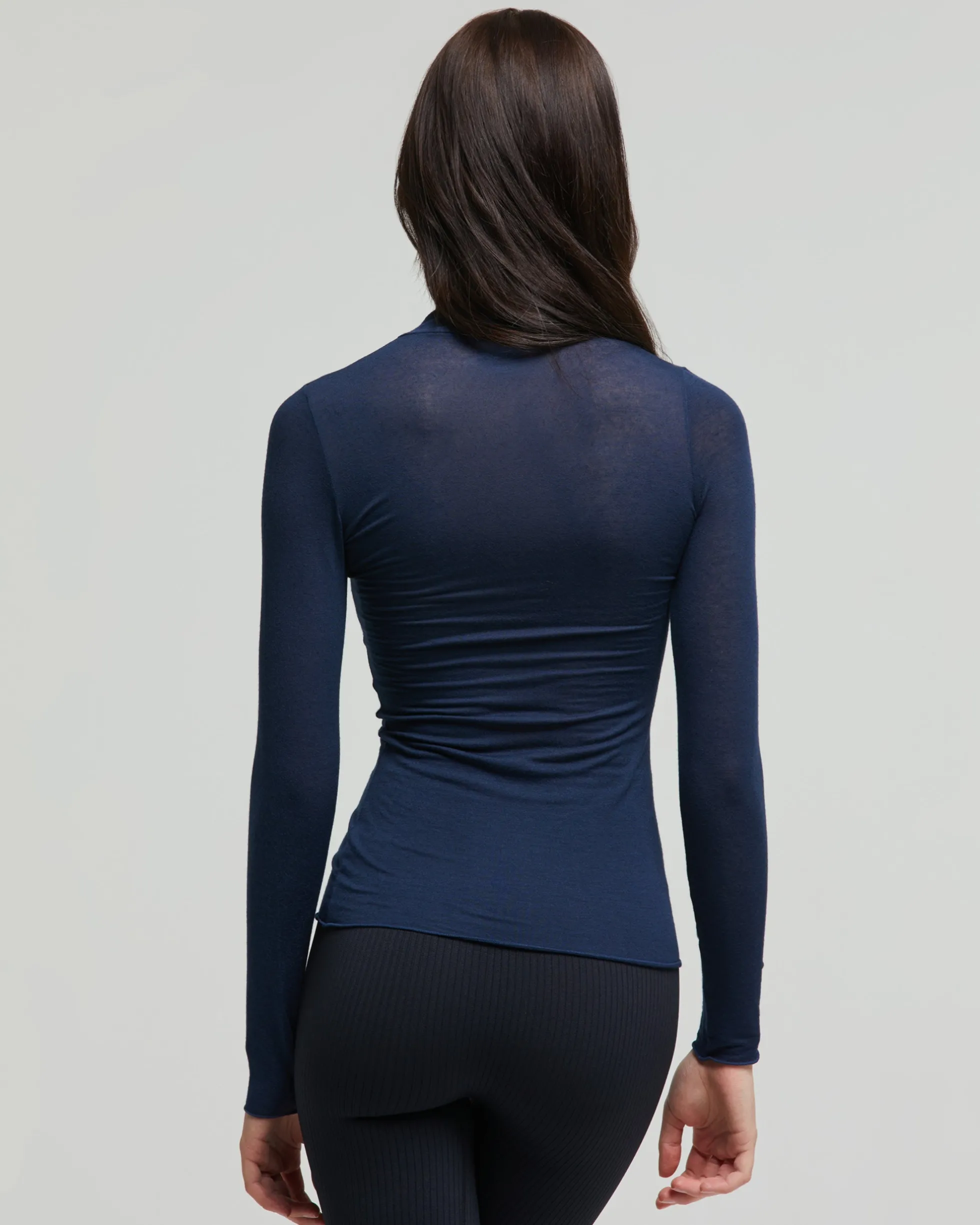 MAGLIA COLLO ALTO IN MODAL CASHMERE