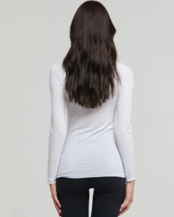 Maglia con scollo a barchetta in modal cashmere