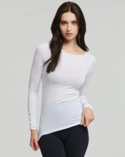 Maglia con scollo a barchetta in modal cashmere