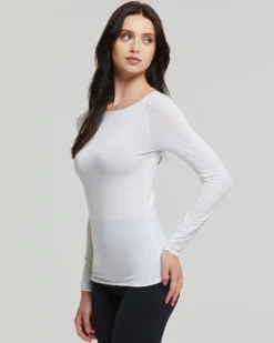 Maglia con scollo a barchetta in modal cashmere