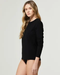 Maglia donna manica lunga caldo cotone