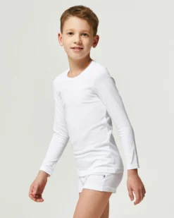 Maglia girocollo a maniche lunghe unisex in caldo cotone
