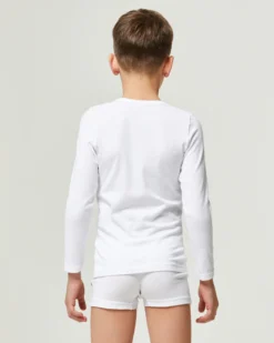 Maglia girocollo a maniche lunghe unisex in caldo cotone