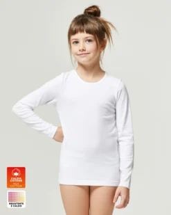 Maglia girocollo a maniche lunghe unisex in caldo cotone