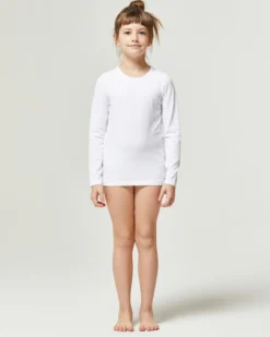 Maglia girocollo a maniche lunghe unisex in caldo cotone