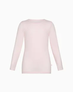 Maglia girocollo a maniche lunghe bimba in caldo cotone organico