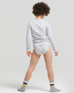 Maglia girocollo a maniche lunghe bimbo in caldo cotone organico