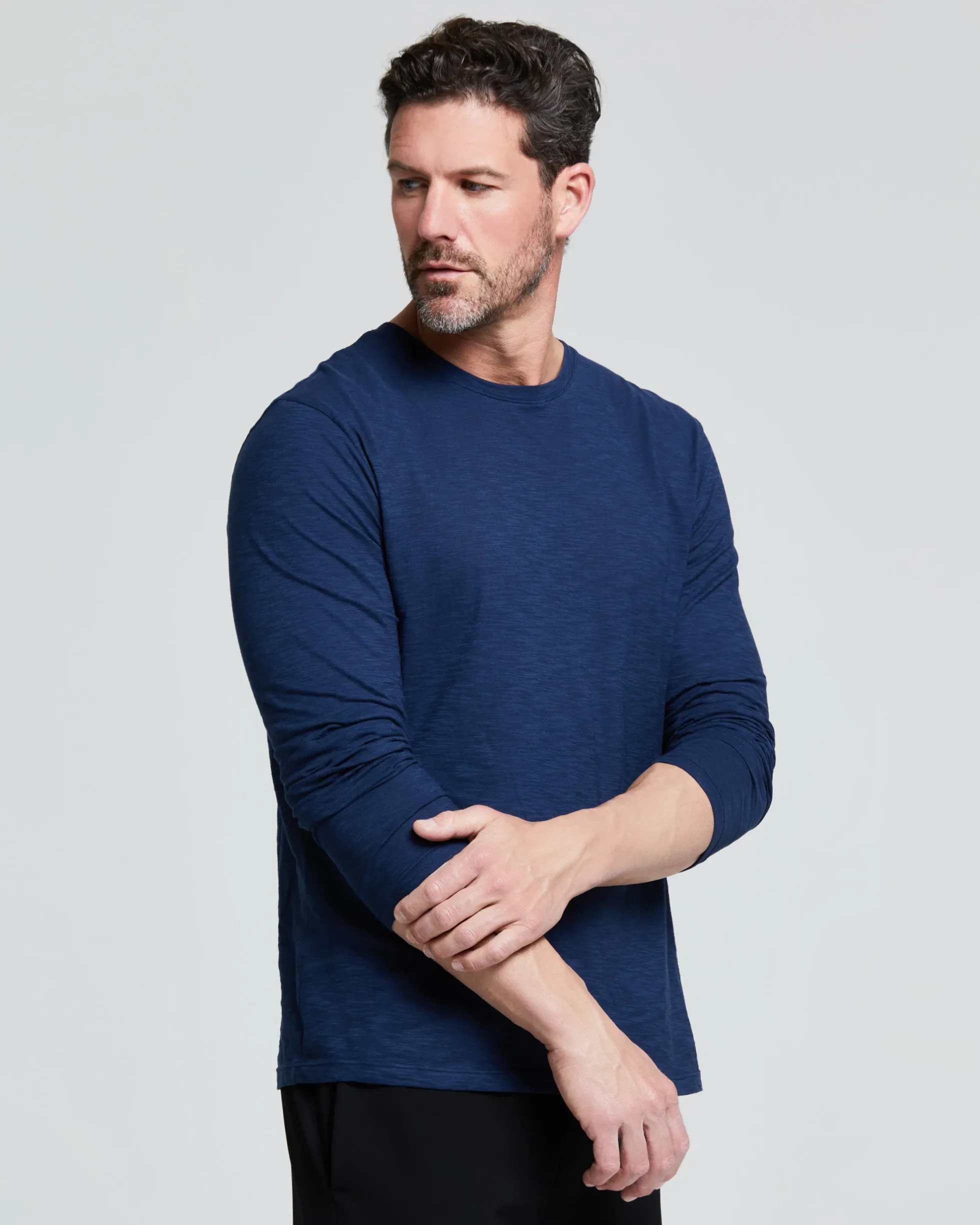 MAGLIA UOMO MANICA LUNGA COTONE FIAMMATO